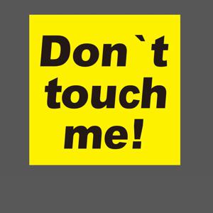 A1018 - Don't touch me  로고 캐릭터 스티커 방수 DIY 폰케이스 스티커