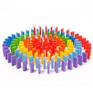 무지개 원목 도미노 350pcs