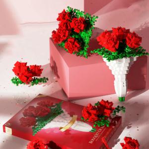 [해외] 블록 플라워부캐 DIY 화사 블럭꽃 만들기 장미 꽃다발