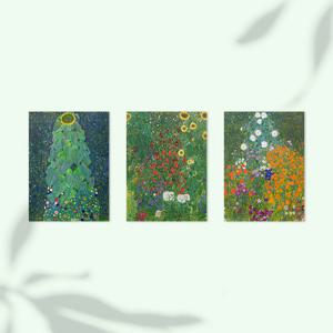 클림트_꽃의 정원 시리즈 인테리어 분할 명화 그림 시리즈 캔버스 액자