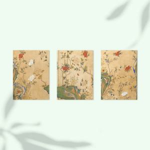 민화_화훼도 시리즈 인테리어 분할 명화 그림 시리즈 캔버스 액자
