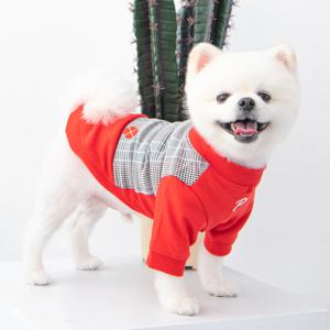 강아지 옷 글랜체크 티셔츠 2colors