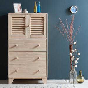 편백레이디 원목 수납장 하이서랍장 높은 장식장