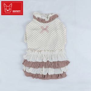 반려동물 옷 레블리 도트 플리츠 원피스 2colors