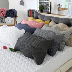 하루에 한장 순면 100수 단면 누비 밴딩 베개커버 40x60/50x70 8색상