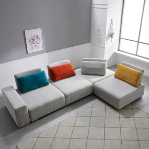 마린 리브스마트 패브릭 5인 코너 등받이 스윙형 소파