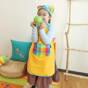 어린이 앞치마 두건 SET 써니옐로
