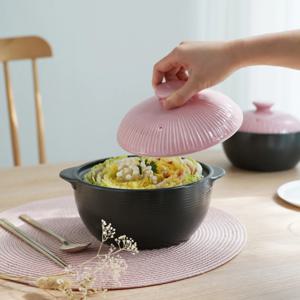 라인팟 무균열 내열냄비 뚝배기 2종세트 12cm+18cm (4color)