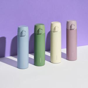 슬림핏 원터치 텀블러 400ml (아이보리/바이올렛/블루/그린)