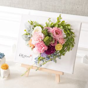 카네이션 조화 액자 이젤 세트 오홀리 캔버스 set 29cm 꽃 어버이날 선물