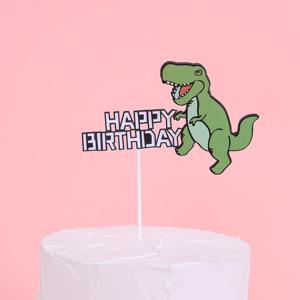 생일토퍼 공룡 케이크토퍼 토퍼제작 케이크픽