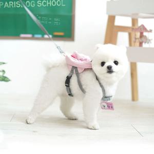패리스독 강아지 목줄 러브패치 백팩하네스 3colors