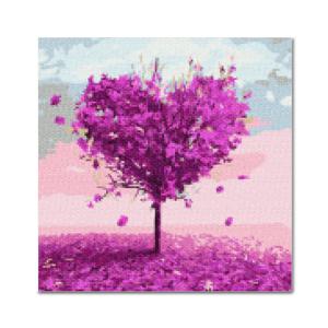 DIY 보석십자수 - 퍼플하트나무 BE17 (25x25)