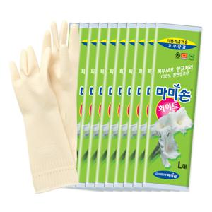 마미손 고무장갑 화이트식품전용 10입