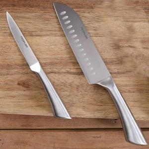 일체형 올스텐 주방칼  스텐칼세트 2종 (과도+산도쿠 대)