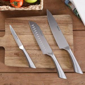 일체형 올스텐 주방칼  스텐칼세트 3종 (과도+산도쿠 대+홀식도)