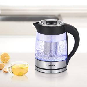 쿠킨 유리 망 티포트 1.8L (KEK-GF181GT) 전기포트 커피포트