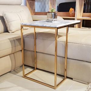 이태리 천연 대리석 골드 간이 보조 틈새 침대 소파 사이드 테이블 KF05 CL022