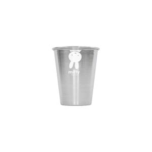 화이트 미피 스텐심플컵 350ml 유아 캐릭터 물컵 우유 카페 학교 식당 급식소 병원