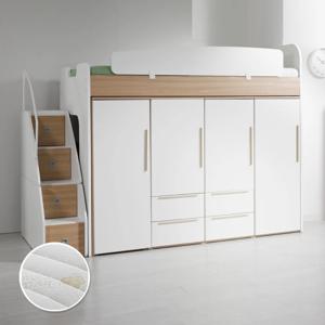 컨셉트MU-E128 수납형계단 침대 옷장 4개 세트 벙커침대 (메트리스제외) 4colors