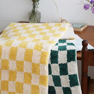 피크닉 체크 터프팅 미니러그 쟈가드 발매트+주방매트set - 2color