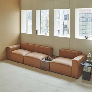 NEW 모데라토 모듈형 천연 면피 가죽소파 4인용 일반형