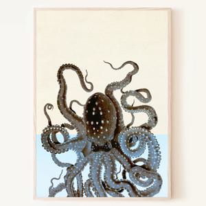 포세이돈 크라켄 빈티지 포스터 대왕문어 해적 카리브 그림 액자