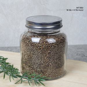 유리병 메탈글라스자 350 잼 양념 과일청 허브 소분 밀폐 보관병