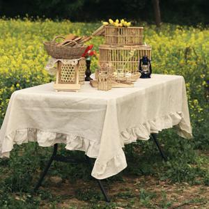 빈티지 레이스 캠핑 야외 피크닉매트 차박 테이블보 식탁보 소품