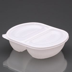 일회용 성형 우짜짜 용기 740ml 2칸 (50개입) 2컬러 택1 배달 포장용기
