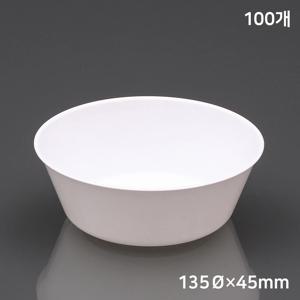 다회용 중발 공기 2호 (100개) 일회용그릇 반찬용기 포장용기