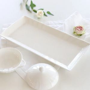 화이트블룸 Relief Oblong Plate