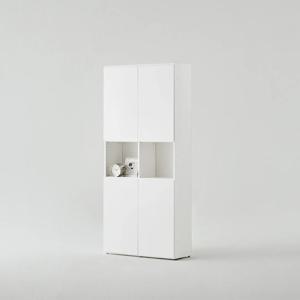 티오 격자책장 상하부도어형 5단 80cm (컬러 택1)
