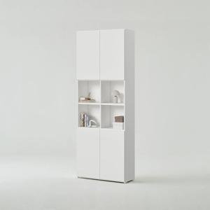 티오 격자책장 상하부도어형 6단 80cm (컬러 택1)