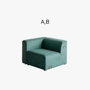 큐브 하이 모듈소파 A,B타입(팔걸이) 패브릭 쇼파 3인용 4인용 코너형 페브릭 거실 카페