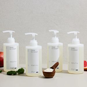 주방세제 용기 500ml x 4입 (자몽/쌀뜨물/바질 향)