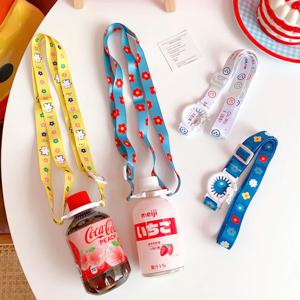 어린이 물병 스트랩 어린이집 유치원 음료수 목걸이 홀더 4colors