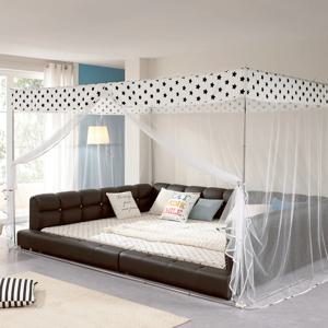 사각 모기장 블랙스타 세트 침대 실내 텐트 캐노피 모기장