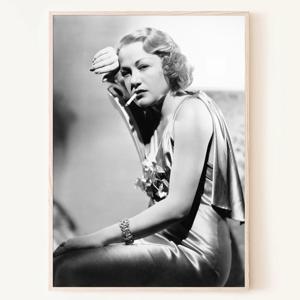 이브닝 드레스를 입은 고혹적인 여인 빈티지 흑백사진 포스터 레트로 벽걸이 옛날 고전 액자