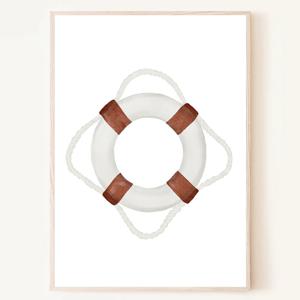 구명튜브 바다분위기 sea 해변 그림 인테리어 카페 스타일 감성 액자