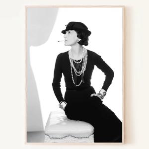 French 패션 모델 흑백 포스터 인테리어 사진 액자
