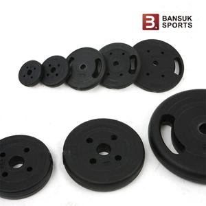국산K바벨 15kg PVC원판 바벨 덤벨 역기 운동 헬스용품 역기원판