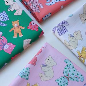 곰인형 DTP원단 4colors