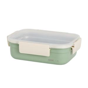 프라임락 민트 컬러 스텐 밀폐용기 직사각 6호 1.5L