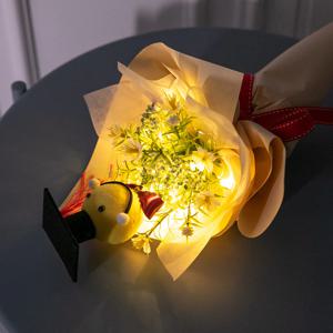 LED 스마일학사모꽃다발 40cm_P4S