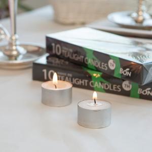 티라이트 10개 7시간연소 BON Candle 무향 하양(흰색) 양초