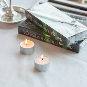 티라이트 10x10개 7시간연소 BON Candle 무향 하양(흰색) 양초