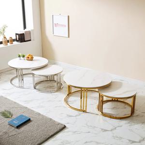 [5%쿠폰] 버디 포세린 통 세라믹 대리석 골드 원형 거실 소파 테이블