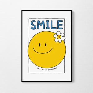 스마일 드로잉 빅스마일 인테리어 포스터 액자