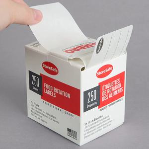 식품용기 로테이션 라벨 (250매) / 냉장고 정리 스티커 라벨 / 물에 녹는 스티커
